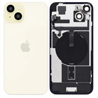 Pulled achterkant met wireless charging voor iPhone 15 - Geel