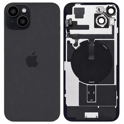 Pulled achterkant met wireless charging voor iPhone 15 - Zwart