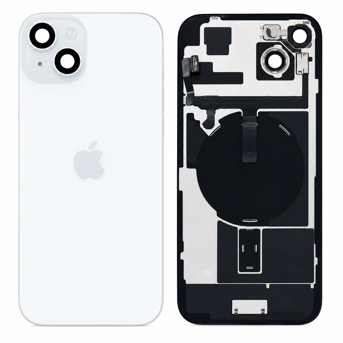 Pulled achterkant met wireless charging voor iPhone 15 Plus - Blauw