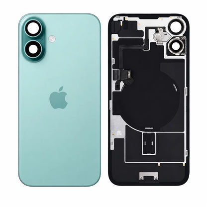 Originele pulled achterkant met wireless charging voor iPhone 16 Plus in blauw-groen