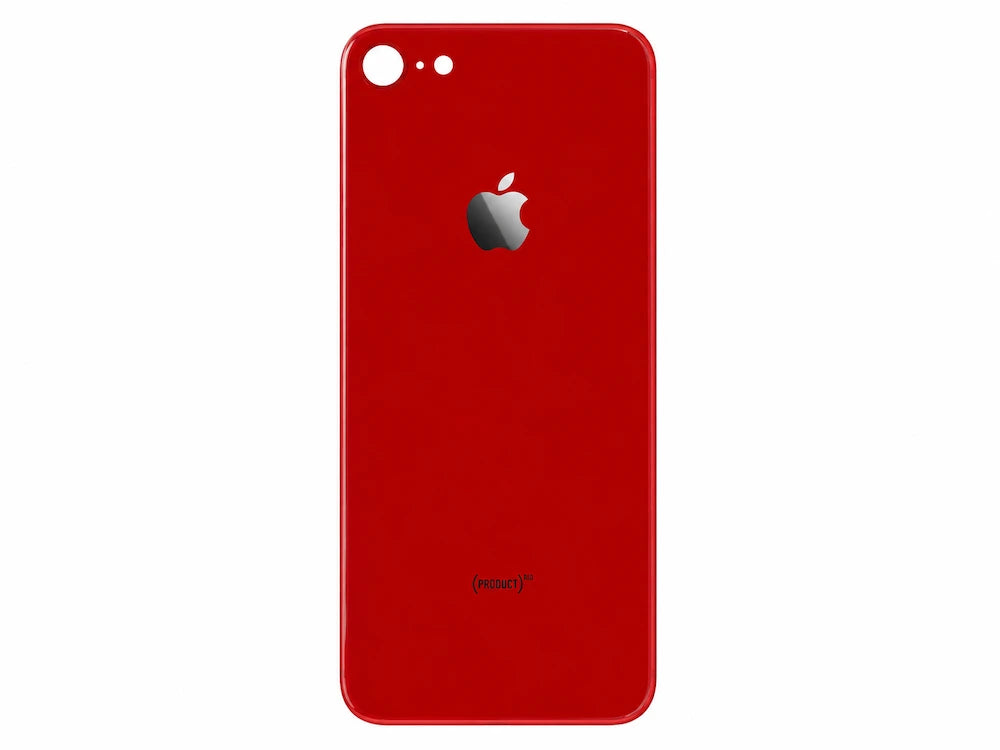 Glazen achterkant iPhone 8 rood