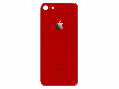 Glazen achterkant iPhone 8 rood