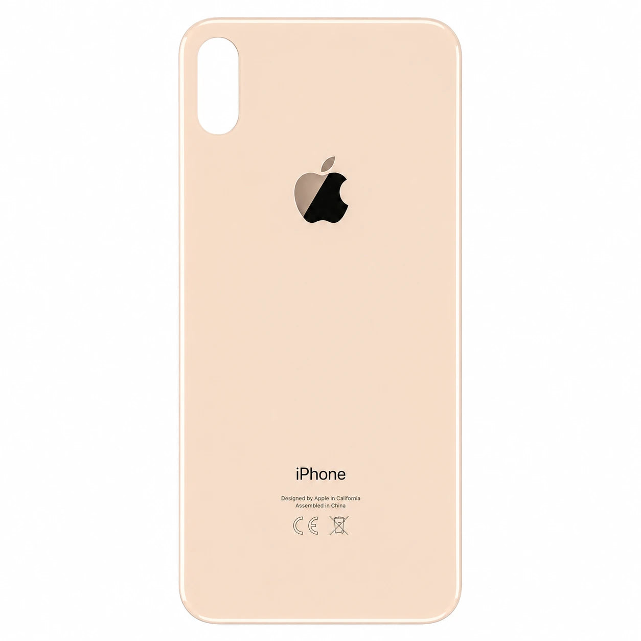 Glazen achterkant iPhone XS rose gold