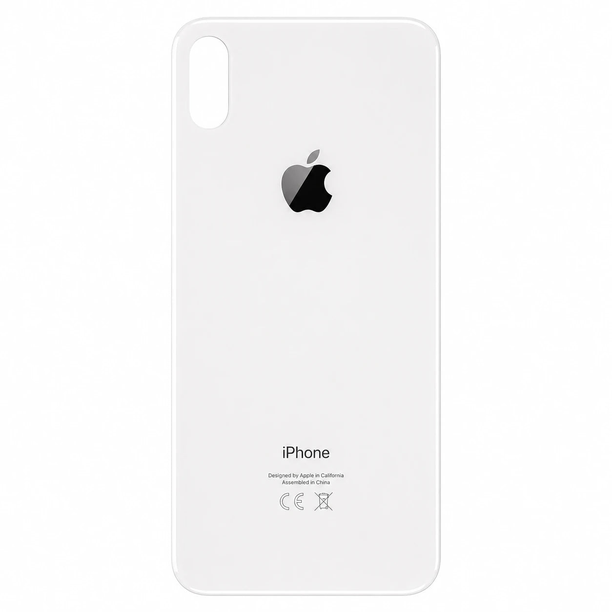 Glazen achterkant iPhone XS wit