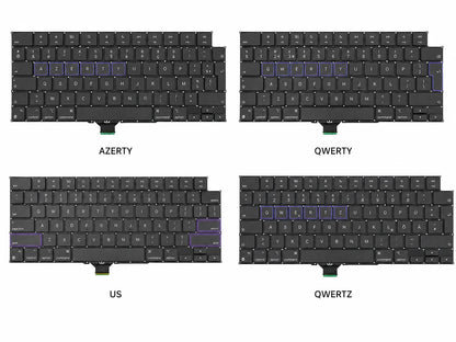 Keyboard / toetsenbord voor MacBook Pro 14-inch A2442 | A2779 | A2992 | A2918 | A3112 | A3401 | A3185 | A3434 | A3426 | A3427 16-inch A2485 | A2780 | A2991 | A3403 | A3186 | A3428 | A3429
