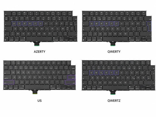 Keyboard / toetsenbord voor MacBook Pro 14-inch A2442 | A2779 | A2992 | A2918 | A3112 | A3401 | A3185 | A3434 | A3426 | A3427 16-inch A2485 | A2780 | A2991 | A3403 | A3186 | A3428 | A3429