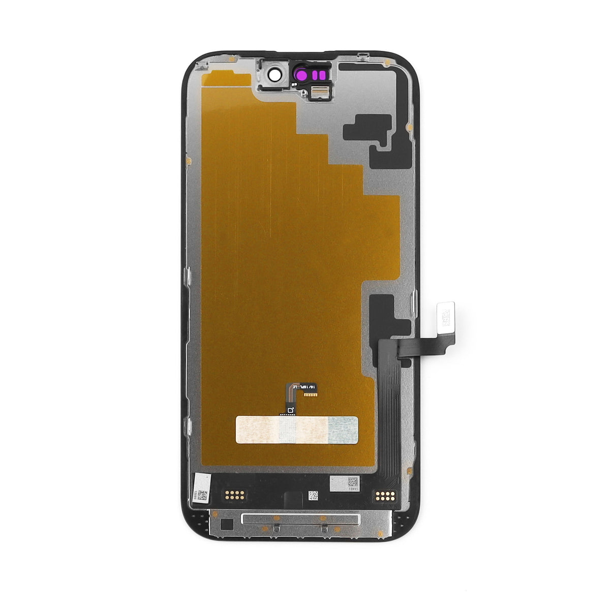 LTPO Soft OLED scherm iPhone 16, achterkant met flexkabel