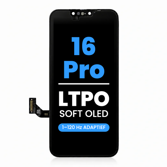Premium Soft OLED LTPO scherm voor iPhone 16 Pro, adaptief 1-120 Hz