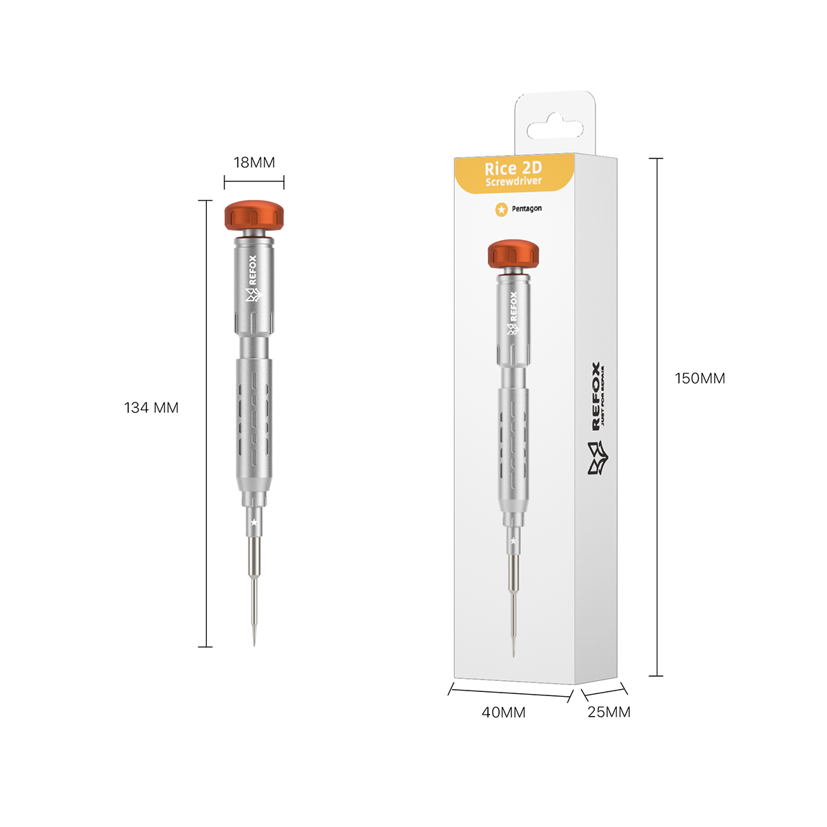 REFOX Rice 2D pentalobe 0.8mm precisieschroevendraaier voor iPhone