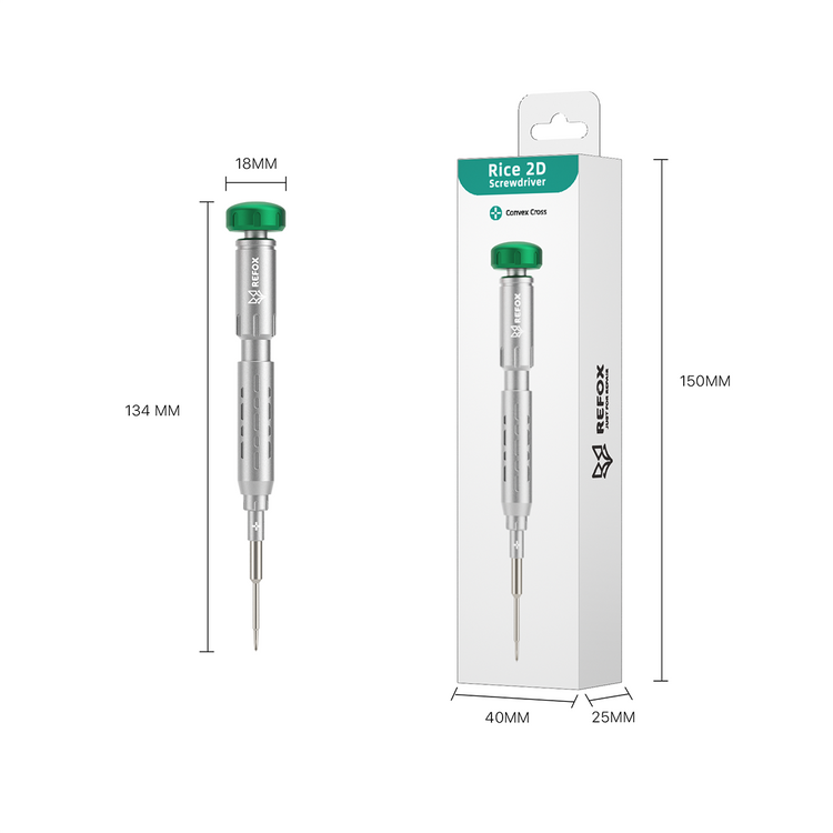 REFOX Rice 2D standoff/pinhead 2.5mm precisieschroevendraaier voor iPhone-moederborden