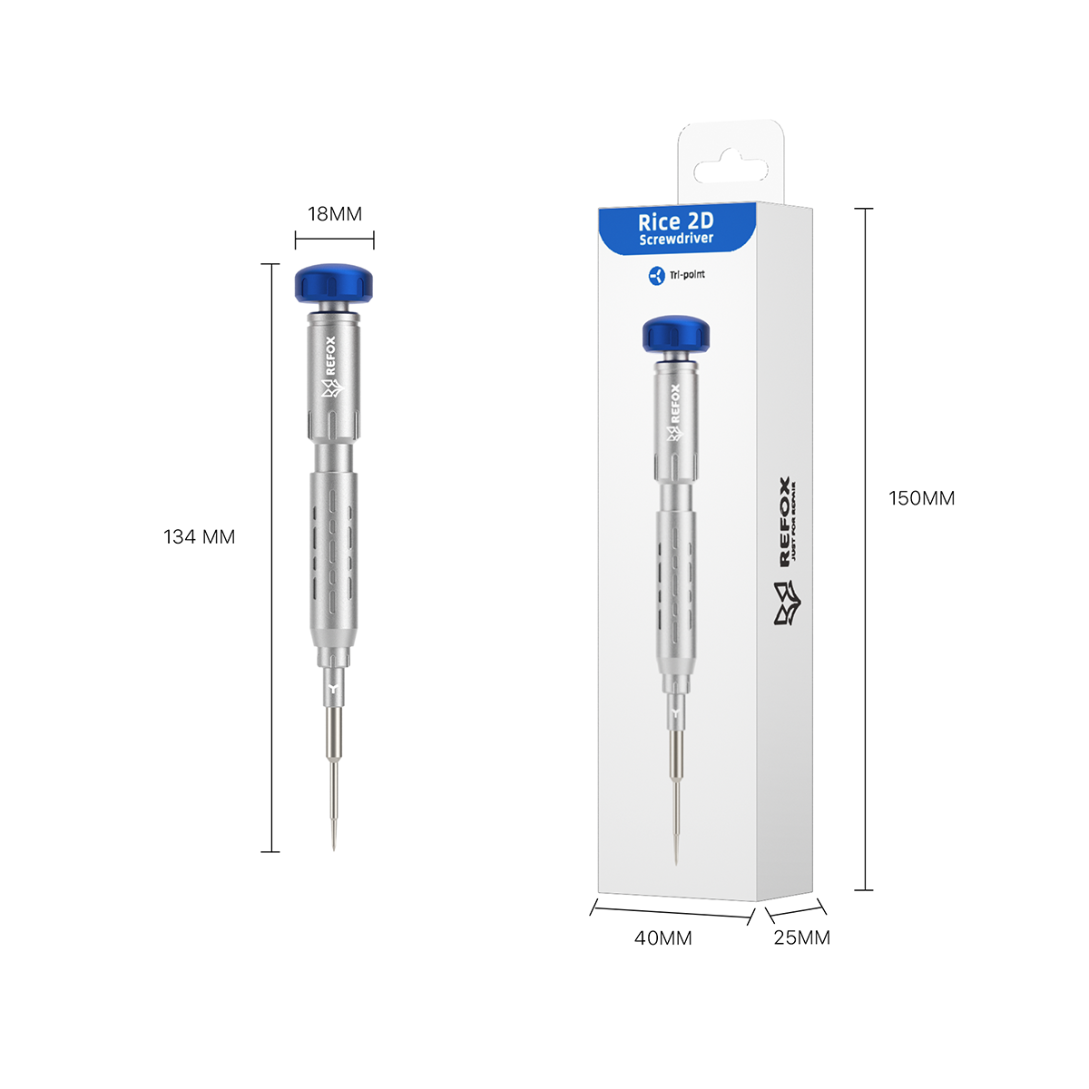 REFOX Rice 2D tri-point (Y-type) precisieschroevendraaier voor iPhone