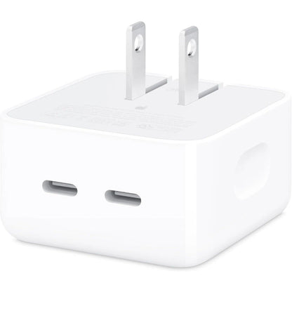 Apple 35W USB-C oplader met twee USB‑C poorten  US versie voor iPhone | iPad | Watch | AirPods |MacBook Air gebruikt A-grade