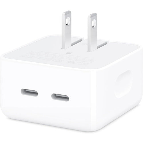 Apple 35W USB-C oplader met twee USB‑C poorten  US versie voor iPhone | iPad | Watch | AirPods |MacBook Air gebruikt A-grade