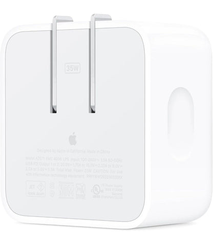 Apple 35W USB-C oplader met twee USB‑C poorten  US versie voor iPhone | iPad | Watch | AirPods |MacBook Air gebruikt A-grade